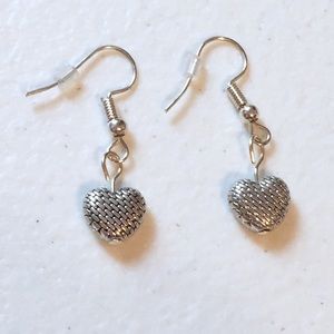 Pewter Dainty Heart Earrings